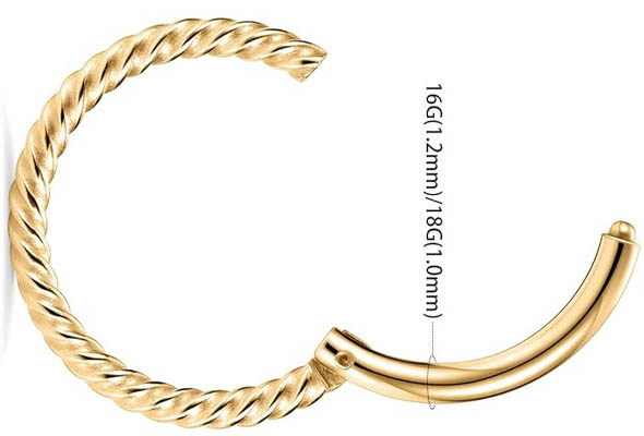 Hinged Segment Ring Hoop Septum Clicker